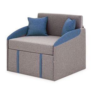 Кресло-кровать Polto серо-коричневый/джинс (рогожка) в Рязани