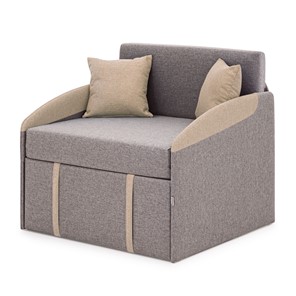 Кресло-кровать Polto серо-коричневый/песочный (рогожка) в Рязани