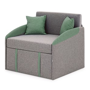 Кресло-кровать Polto серо-коричневый/шалфей (рогожка) в Рязани