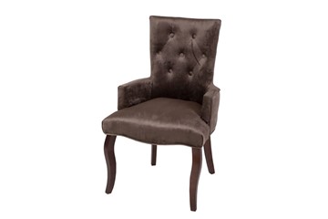 Кресло Виктория (коричневый бархат/темный тон) в Рязани