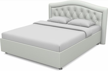 Кровать 1.5-спальная Луиза 1400 с основанием (Nitro White) в Рязани