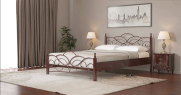 Спальная кровать СВ-Стиль Марго 140*200 с основанием в Рязани