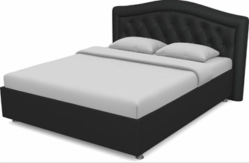 Полутороспальная кровать Луиза 1400 с основанием (Nitro Black) в Рязани