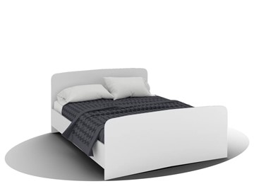 Двуспальная кровать Вега Кр-08 1600 с плоским основанием (Белый древесный) в Рязани