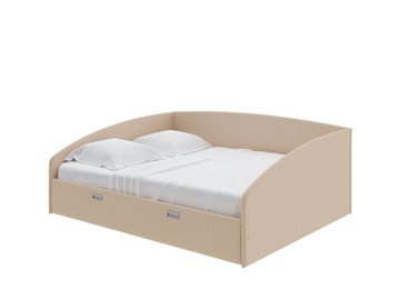 Спальная кровать Bono 160х200, Рогожка (Savana Camel) в Рязани