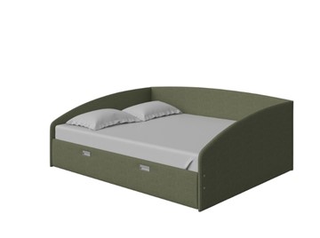 Кровать 2-спальная Bono 160х200, Искусственная шерсть (Лама Авокадо) в Рязани