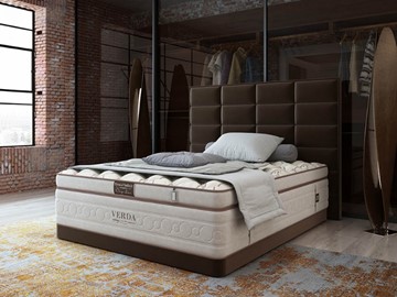 Кровать спальная Chocolate Compact/Basement 180х200, Микровелюр (Manhattan Лесной каштан) в Рязани