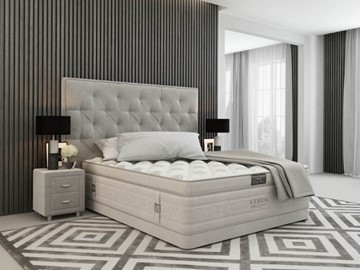 Кровать в спальню Classic Compact/Basement 180х200, Флок (Велсофт Серый) в Рязани