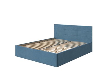 Кровать двуспальная Vector Plus 180х200, Велюр (Monopoly Прованский синий (792)) в Рязани