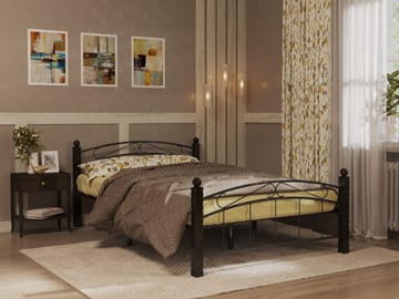 Спальная кровать Гарда 15, 140х200, черная в Рязани