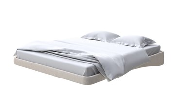 Парящая кровать 2-спальная 160х200, Рогожка (Savana Milk) в Рязани