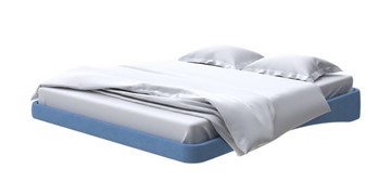 Парящая кровать 160х200, Рогожка (Тетра Голубой) в Рязани