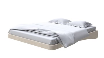 Парящая кровать 160х200, Велюр (Ultra Песочный) в Рязани