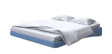 Парящая кровать 200х200, Рогожка (Тетра Голубой) в Рязани