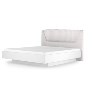 Кровать с механизмом полуторная Кураж Марсель-11 (Белый, ткань Catania white) 1400 в Рязани