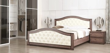 Кровать двуспальная СВ-Стиль Стиль 1, 160х190, кожзам, с основанием в Рязани