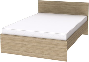 Кровать полутороспальная K14 с основанием, цвет Дуб Сонома в Рязани