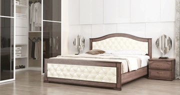 Спальная кровать СВ-Стиль Стиль 3, 160х190, кожзам, с основанием в Рязани