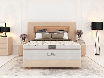 Спальная кровать Smart Compact/Podium M 160х200, Флок (Велсофт Бежевый) в Рязани