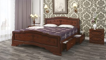Кровать с выкатными ящиками Карина-6 (Орех) 180х200 в Рязани