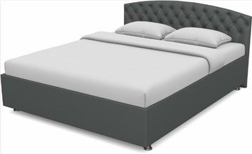 Полуторная кровать Пальмира 1400 с основанием (Nitro Grey) в Рязани