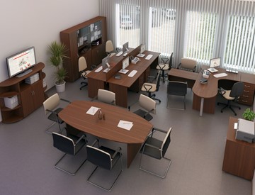 Офисный комплект мебели Комфорт №3 (французский орех) в Рязани