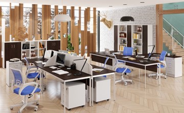 Офисный комплект мебели Imago S - два стола, две тумбы в Рязани