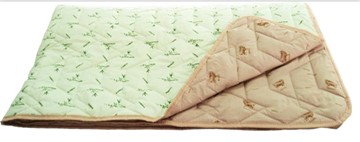 Одеяло «Зима-Лето», ткань: тик, материалы: бамбук/верблюжья шерсть в Рязани