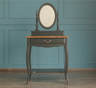 Столик косметический Leontina с зеркалом (ST9321BLK) Черный в Рязани