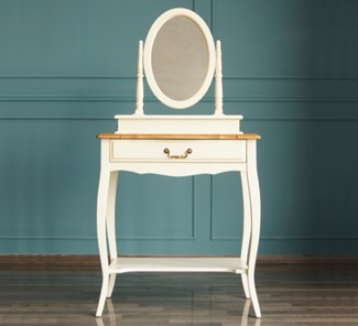 Столик туалетный Leontina с зеркалом (ST9321) Бежевый в Рязани