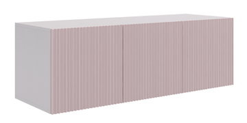 Антресоль трехдверная Зефир 119.01 (белое дерево/пудра розовая (эмаль)) в Рязани