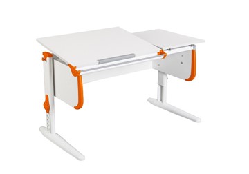 Растущий стол Дэми 1/75-40 (СУТ.25) белый/белый/Оранжевый в Рязани