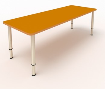 Детский стол 2-местный  (по одну сторону столешн.) СДО-2 (0-3) оранжевый (МДФ) в Рязани