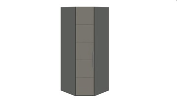 Распашной угловой шкаф Наоми, цвет Фон серый, Джут СМ-208.07.06 в Рязани