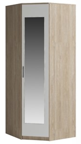Распашной угловой шкаф Genesis Светлана, с зеркалом, белый/дуб сонома в Рязани