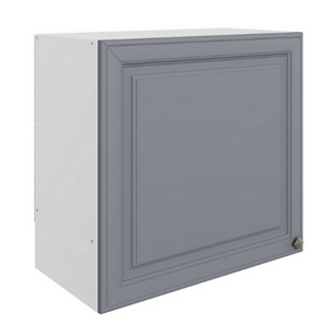 Навесной шкаф Мишель под вытяжку L600 H566 (1 дв. гл.) эмаль (белый/серый) в Рязани