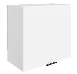 Шкаф навесной Стоун L600 Н566 (1 дв. гл.) (белый/джелато софттач) в Рязани