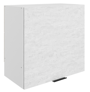 Шкаф на кухню Стоун L600 Н566 (1 дв. гл.) (белый/белая скала) в Рязани