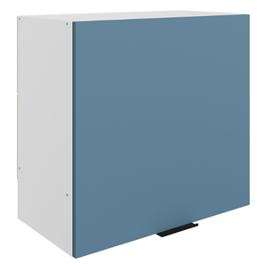 Шкаф настенный Стоун L600 Н566 (1 дв. гл.) (белый/изумруд софттач) в Рязани