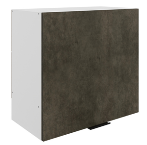 Кухонный шкаф Стоун L600 Н566 (1 дв. гл.) (белый/камень темно-серый) в Рязани