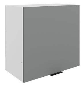 Шкаф навесной под вытяжку Стоун L600 Н566 (1 дв. гл.) (белый/оникс софттач) в Рязани