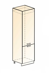 Шкаф-пенал под холодильник Бостон L600 (2 дв. гл.) в Рязани
