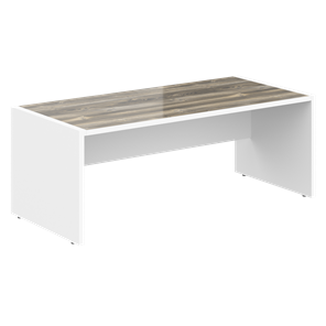 Стол для руководителя MORRIS  Дуб Базель/Белый MST 209 (2000x900x750) в Рязани