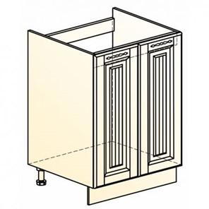 Шкаф рабочий Бавария L600 под мойку (2 дв. гл.) в Рязани