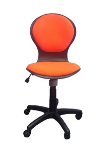 Детское вращающееся кресло Libao LB-C 03, цвет оранжевый в Рязани