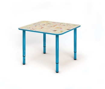 Детский регулируемый столик Азбука квадратный СДО-4 Синий в Рязани