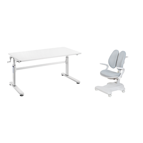 Комплект парта + кресло Imparare Grey + Estate Grey + чехол для кресла в подарок в Рязани