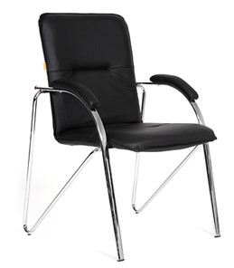 Офисное кресло CHAIRMAN 850 Экокожа Terra 118 черная в Рязани