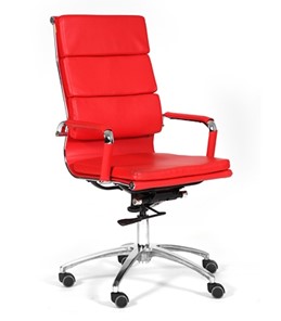 Компьютерное кресло CHAIRMAN 750 экокожа красная в Рязани
