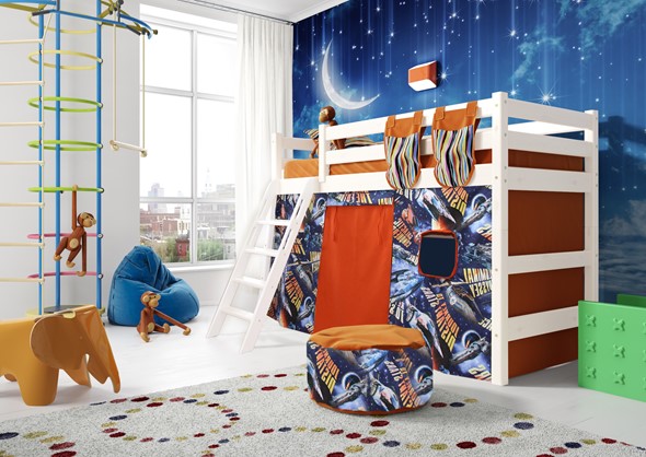 Детская кровать-чердак Соня, Вариант 6 Белый в Рязани - изображение